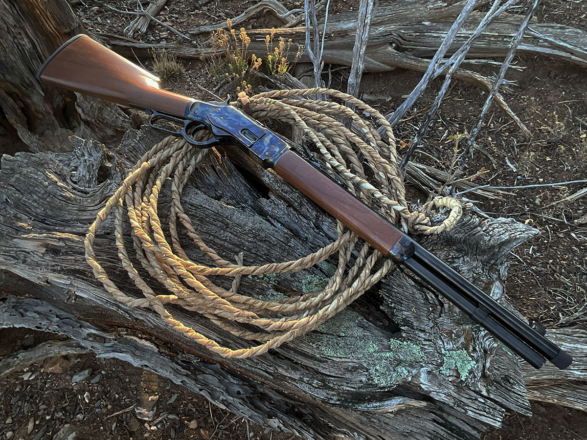 The TC73 carbine is fast handling in heavy chaparral.